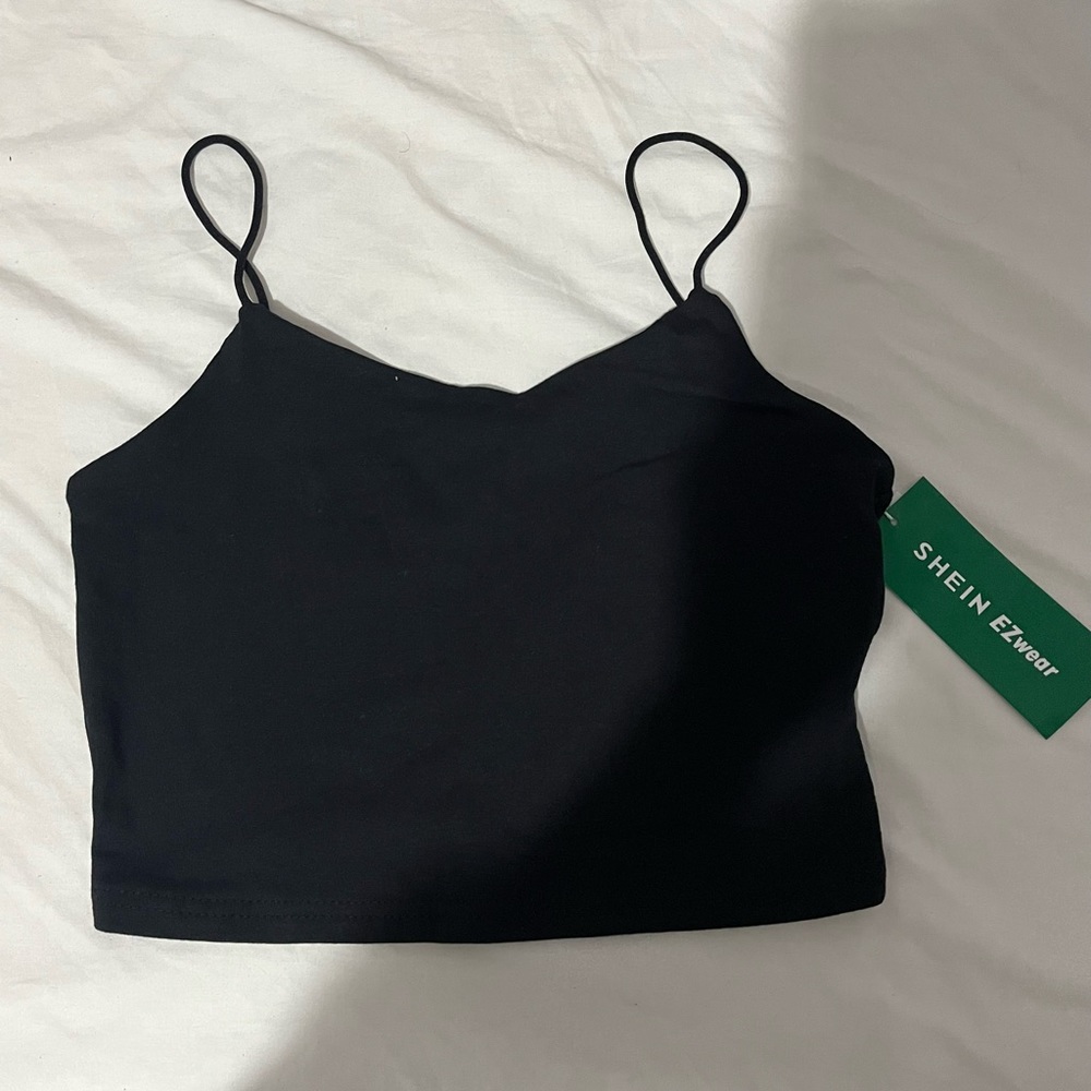 Shein black cami crop top, Size Xs